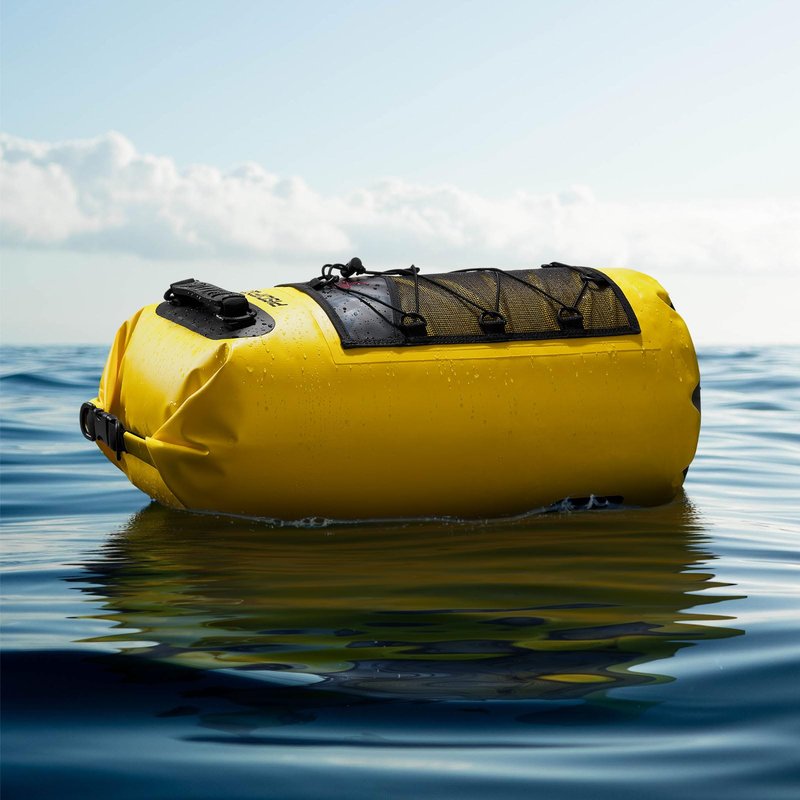 Piscifun Dry Bag, Waterproof Floating Backpack 10L with Waterproof Phone Case for Boating, Kayaking, Fishing, Yellow 10L