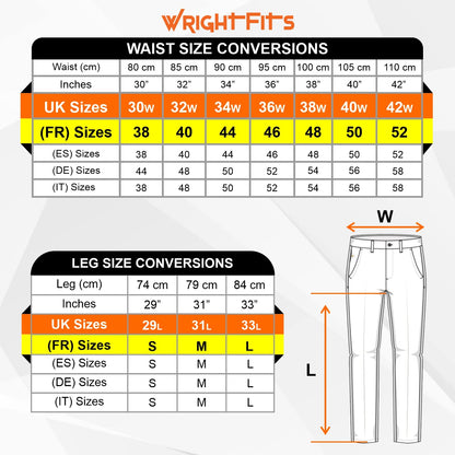 WrightFits Men Holster Work Trousers Black - Heavy Duty Safety Combat Cargo Pants - Multi Pockets - Knee Pad Pockets - Triple Stitched - Durable Workwear (32W X 29L)