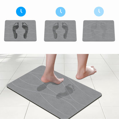IDYFODOL Diatomite Stone Bath Mat Super Absorbent Quick Dry Easy to Clean Non Slip Versatile Mat for Bathroom, Kitchen, and More - 40x60 cm (Diatomite, Grey)