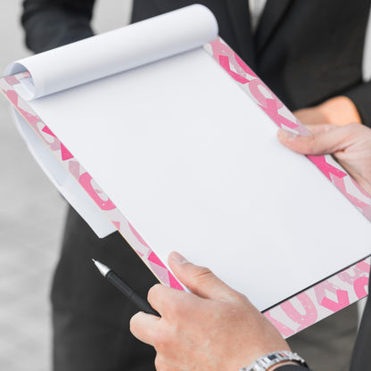 APJYM Trendy Preppy Pink XOXO Wooden Clip Board for Girls Student School Dorm Office, Standard A4 Letter Size 9x12.6 Inch