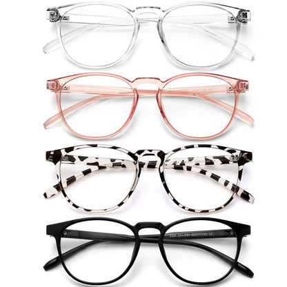 BOSSWIN Blue Light Blocking Glasses for women/men - 4Pack Computer Reading/Gaming/TV/Phones Glasses Anti UV Glare Eyestrain
