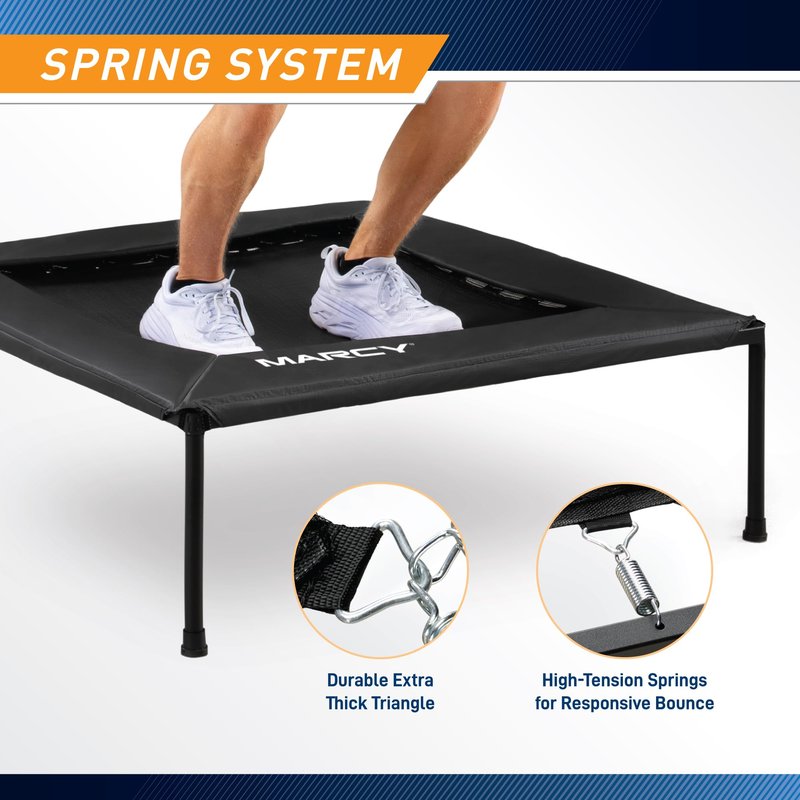 Marcy 40-Inch Square Cardio Rebounder Trampoline (TPL-41SQ) – Stable Steel Frame for Home Gym, Weight Loss, and Balance Training