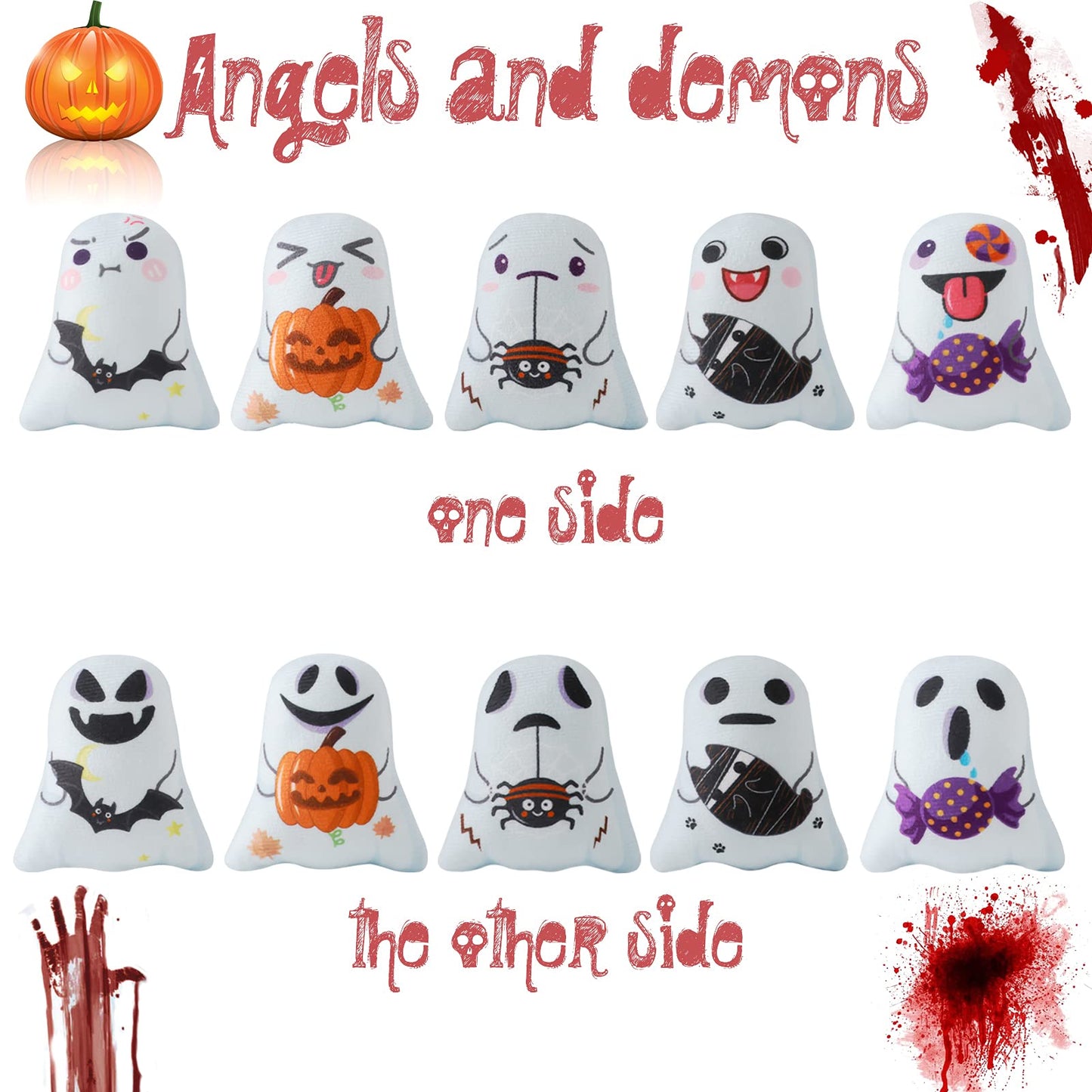 Dorakitten Catnip Toys Interactive Cat 5PCS Cats Chew Plush Ghost Toys & Pet Stuffed Nip Pillow & Kitten Best Kicker Toy Cute and Soft Teething Supplies for Moving Kitty Indoor