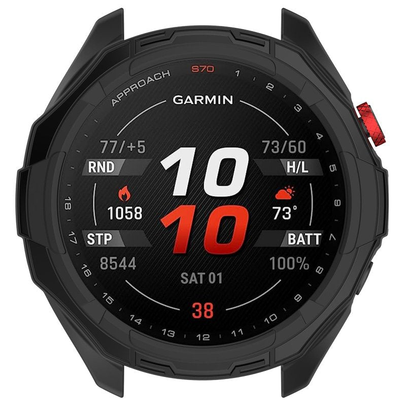 FitTurn [5 Pack] Case for Garmin Approach S70 Smart Watch 47mm - Replacement Rugged Protective Case [NO Screen Protector] TPU Bumper Case Protective Cover Frame