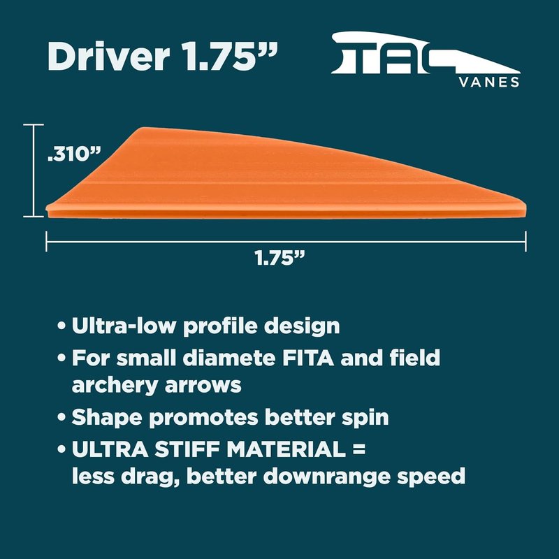 TAC Vanes Driver Hybrid Vanes for Archery Bowhunting | Durable, Lightweight Design