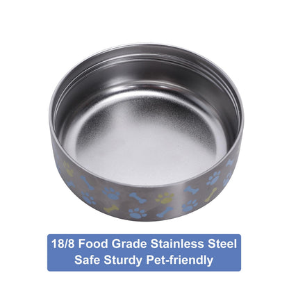 GiNT 37oz Insulated Stainless Steel Dog & Human Water Bottle, All-in-1 Travel Dispenser with Detachable Bowls & Carrying Case, Leak-Proof Pet Canteen for Walking, Hiking, Camping, Car (Blue)