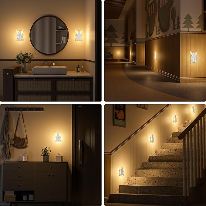 WOBANE Night Light Motion Sensor,Rechargeable LED Lights with Remote,18 Colors Dimmable RGB Night Lamp,Battery Power Touch LED Lighting for Kids,Stairs,Bedroom,Hallway,Gifts,1PCS