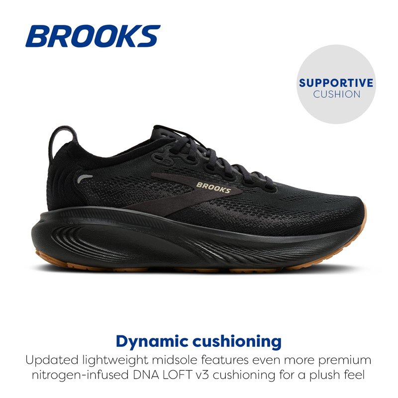 Brooks Women’s Adrenaline GTS 25 Supportive Running & Walking Shoe - Black/Biscuit - 11 Medium