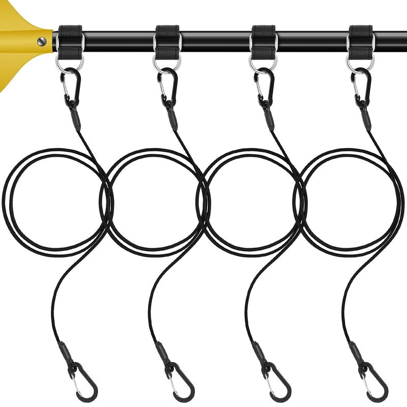 Civaner 4 Pack Kayak Paddle Leash Fishing Lanyard Kayak Fishing Accessories Kayak Paddle Cord Fishing Pole Tether Fishing Rod Straps for Fishing Tools, Rods, Paddles