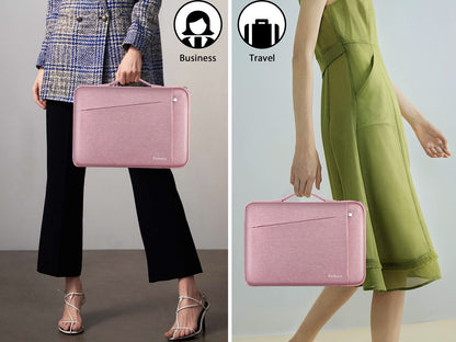 Ferkurn Laptop Case Sleeve 14 Inch Compatible with 14" MacBook Pro M4/M3/M2/M1, HP Pavilion 14 Chromebook 14A EliteBook X360 Probook, ASUS Vivobook,Lenovo Ideapad,Acer, Slim Computer Laptop Bag, Pink