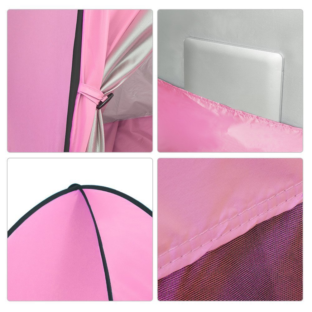 Eplze Automatic Pop Up Beach Tent Instant Portable Quick Sun Shelter for 2-3 Persons (Pink)