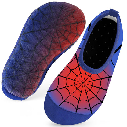 Kids Swim Water Shoes for Boys Toddlers Baby Aqua Socks for Kids Quick Dry Pool Beach Barefoot Children（Cobweb Red 28/29