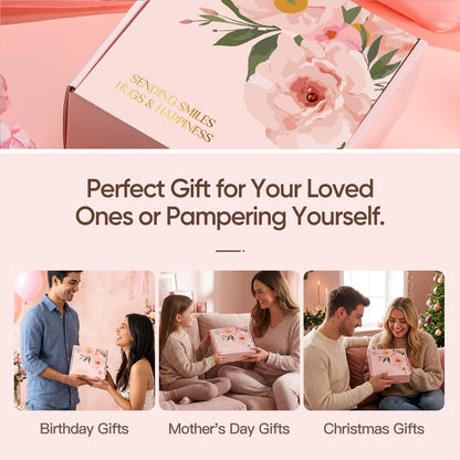 Gifts for Women, 9pcs Happy Birthday Gifts for Women, Christmas Ideas Mothers Day Gift Baskets Unique Rose