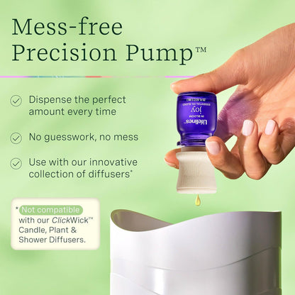 Lifelines Essential Oil Blends, Pure Joy 5-Pack - Blended Essential Oils with Precision Pump for Aromatherapy Diffusers - Long-Lasting Scented Fragrance