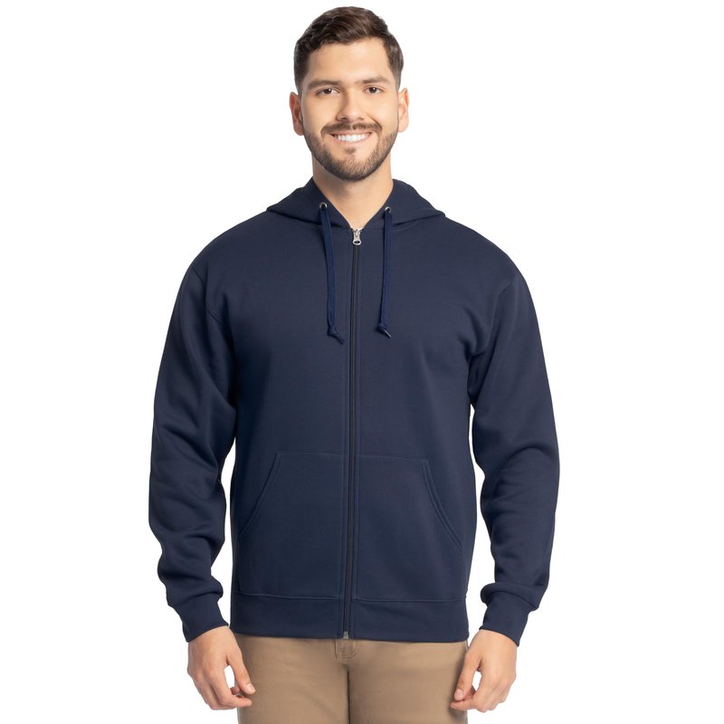 Fruit of the Loom Men's Eversoft Fleece Sweatshirts & Hoodies, Full Zip-Navy, Medium