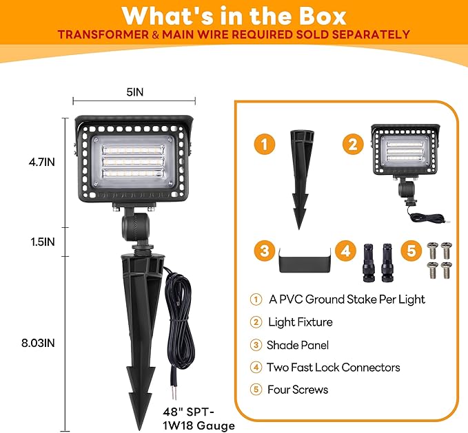 Gardenreet Low Voltage Wall Wash Lights - 7W 12V LED Landscape Flood Lights, IP65 Waterproof Angle Adjustable Wide Beam, Hardwired Aluminum Brown Outdoor for Garden Tree Patio Yard 10 Pack