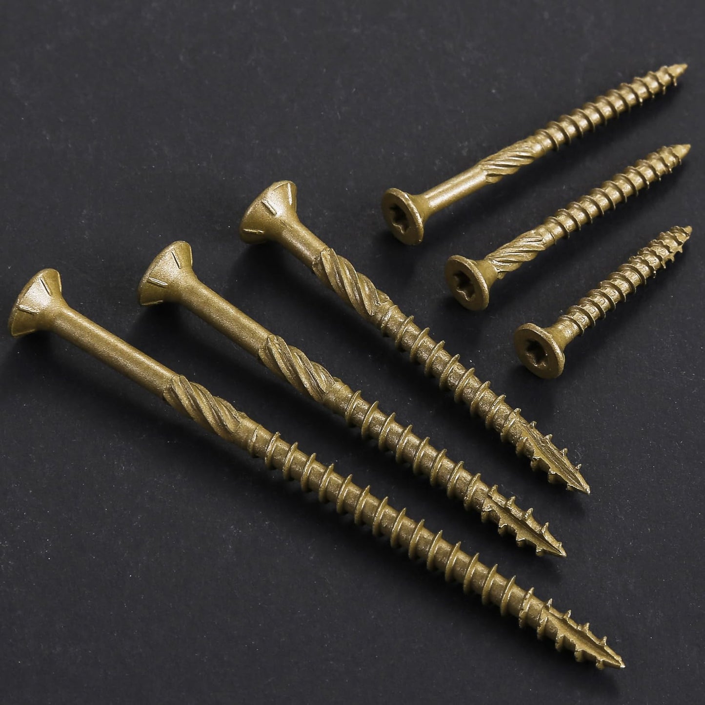 Wensilon #8 * 1-5/8" Deck Screws, (2833pcs) 15 lbs.Exterior Wood Screws, Rust Resistant epoxy Coated, Bronze, T20 Star Bit