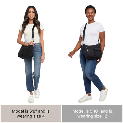 Baggallini Modern Everywhere Bagg - Water-resistant Lightweight Hobo Crossbody Bag for Women - Easy-Access Phone Pocket