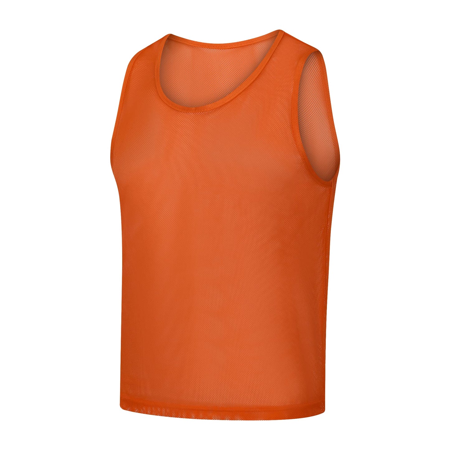SPTEHW Scrimmage Vests Pinnies Team Practice Jerseys for Kids,Youth and Adult Sports Soccer,Football,Basketball(12 Pack)（Orange,M）