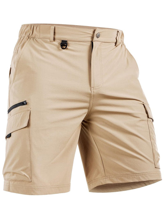 NORTHYARD Men's Cargo Hiking Shorts 9" Lightweight Outdoor Tactical Work Camping Sport Golf Casual Travel Fishing Multipocket LIGHTKHAKI L