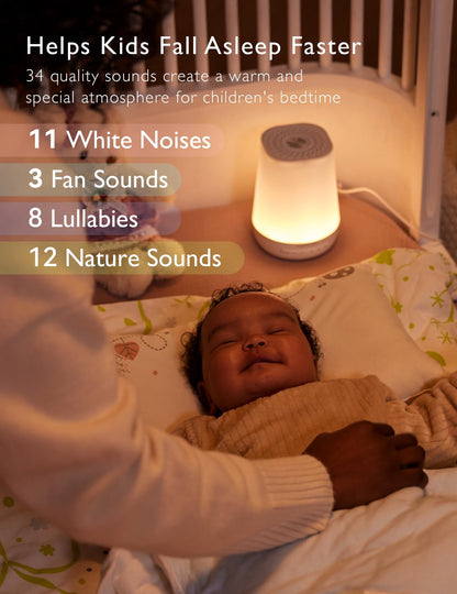 Baby Sound Machine, Momcozy White Noise Machine for Baby Sleeping with Night Light, Toddler Sleep Trainer with 34 Soothing Sounds, Timer, App Remote Control, Personal Sleep Routine (Blue)