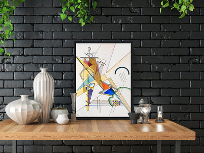 Wieco Art Framed Canvas Wall Art Composition VII, 1913 by Wassily Kandinsky Classic Abstract Famous Paintings Reproductions Canvas Wall Art for Home Decoration