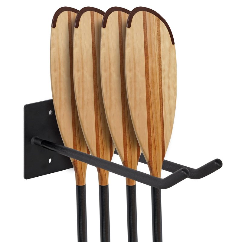 LINGVUM Paddle Storage Wall Rack with Non-scratch Cover, Metal Paddle Holder for Kayak, Paddle Board and Canoe Paddles