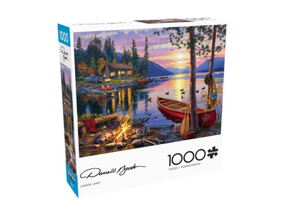 Buffalo Games - Darrell Bush - Canoe Lake - 1000 Piece Jigsaw Puzzle For Adults - Challenging Puzzle Perfect for Game Nights - Finished Size Is 26.75 x 19.75