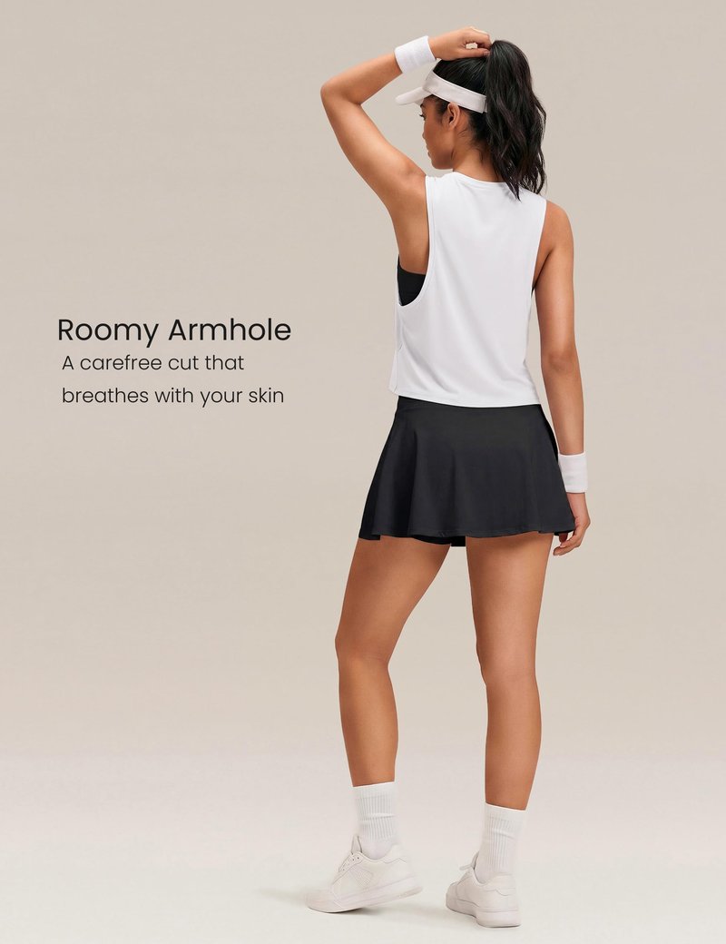 Workout Tank Tops for Women, Athletic Crop Top White