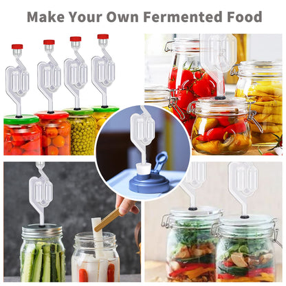 Zazolyne 5ct. S - Shape Airlock with # 6 Stopper 5pcs & Grommets 10pcs,Bubble Fermentation Airlock for Brewing Wine Making Sauerkraut Kimchi (Improved Version)