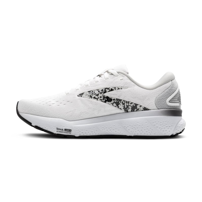 Brooks Women’s Ghost 16 Neutral Running Shoe - White/Oyster/Lava - 6 Medium