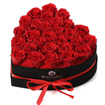 Valentines Day Flowers Roses Gifts for Her,16pcs Red Forever Preserved Roses in Heart Shape Gift Box,Valentines Day Delivery Prime Gifts-Roses Gifts for Women,Mom.