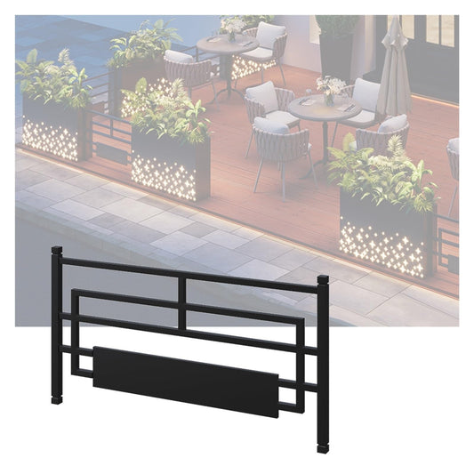 YJEUZCD Metal Rectangular Planter Box, Outdoor Spliced Flower Box with Partitions, Restaurant Garden Screen Divider, Commercial Dining Table Low Fence(A-120x80cm/47.2x31.4in)