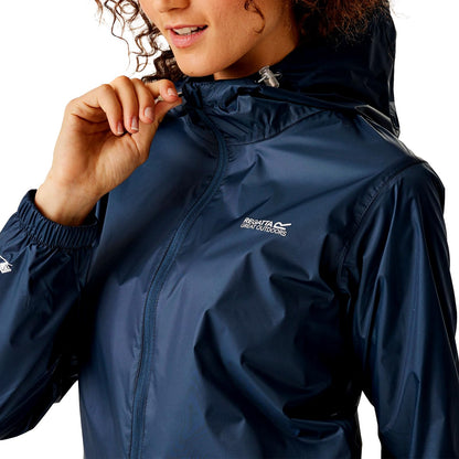 Regatta Womens Pack-It III Waterproof Packaway Jacket - Navy - 14