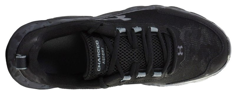 Under Armour Men's Charged Assert 9 Camo, Black/Black/Pitch Gray, 8.5 US
