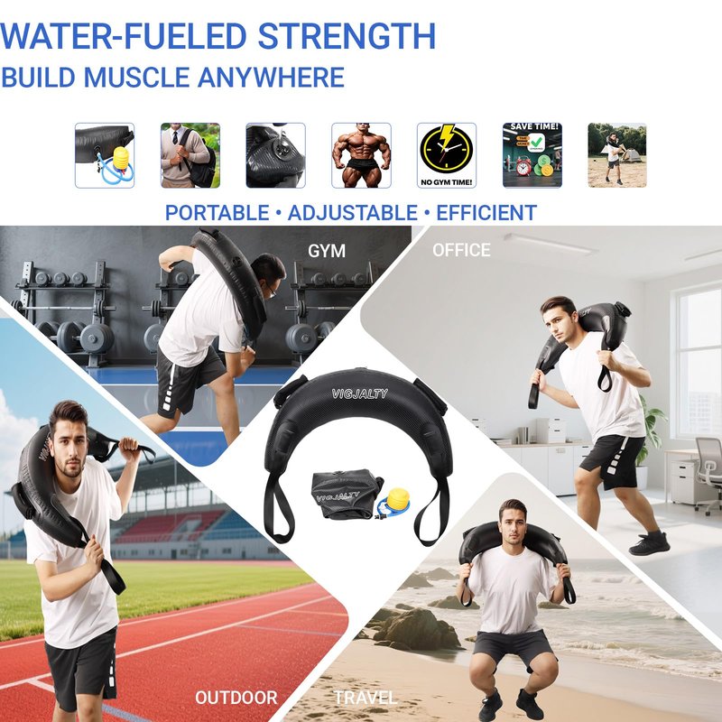 Aqua Bags-Water weight Bag Up to 38lbs - Unstable Core Water Weight Ball, Adjustable Workout Sandbag Alternative for Full-Body Exercise, Portable Stability & Balance Trainer for Instability Training
