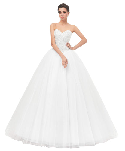 Likedpage Women's Ball Gown Bridal Wedding Dresses (US2, Ivory)