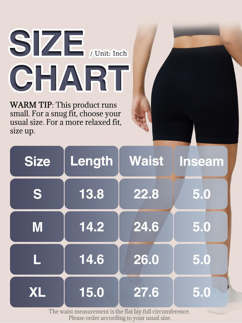 Zorwea Women's Ribbed Seamless Biker Shorts, High Waist Yoga Shorts, Tummy Control Athletic Workout Shorts for Gym Fitness Black