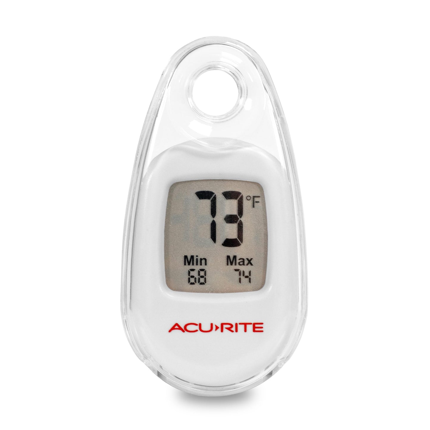 AcuRite Portable Digital Thermometer for Indoor or Outdoor Temperature with Carabiner Clip (00333)