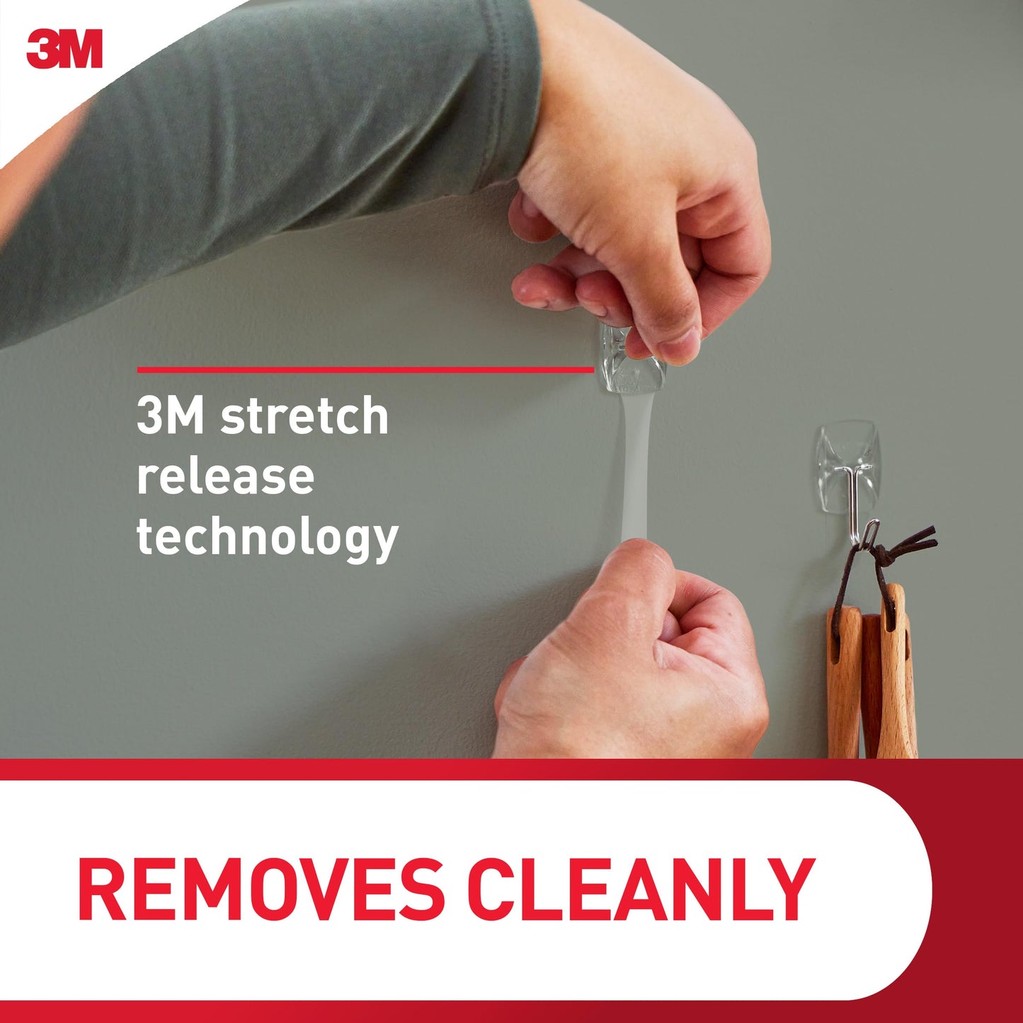 Command Small Clear Wire Toggle Hooks, 10 Wall Hooks and 12 Command Strips, Damage-Free Hanging with Adhesive, Great for Hanging Christmas Decorations, Holds up to 0.5 lb