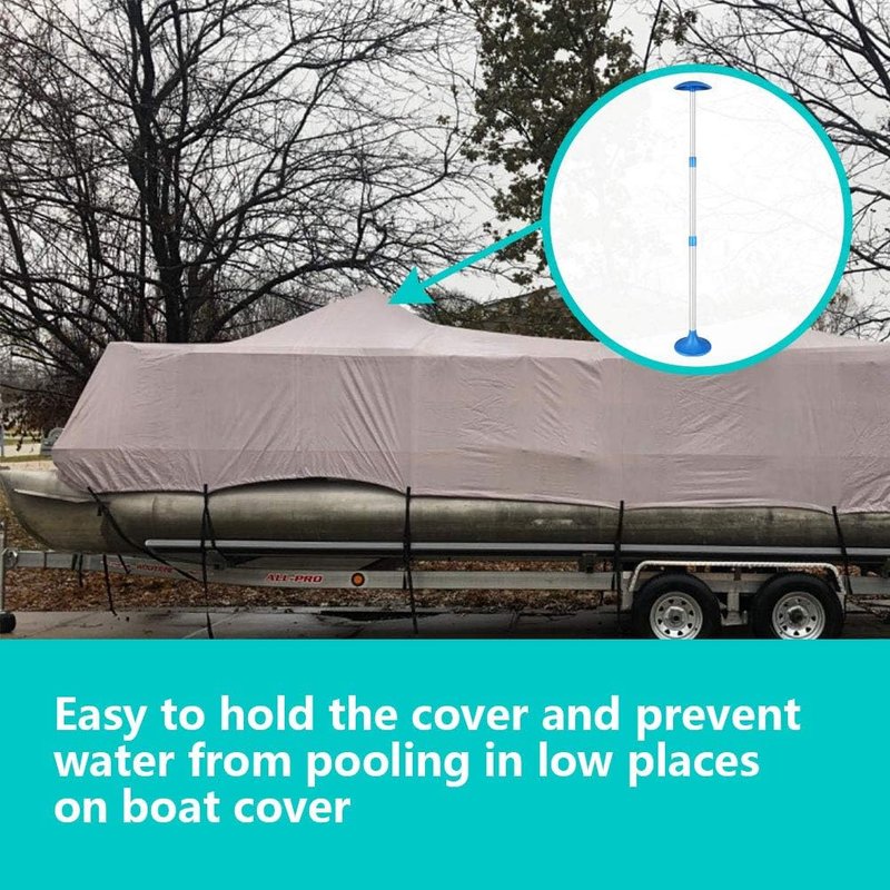 Boat Cover Support Pole - Adjustable Aluminum Telescoping Design | Prevents Water Sagging