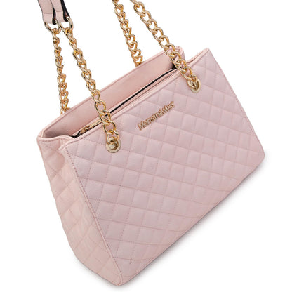 Montana West Tote Bag for Women Top Handle Shoulder Handbag Medium Satchel Purse with Chain Strap Hobo Christmas Gift MWC-040PK