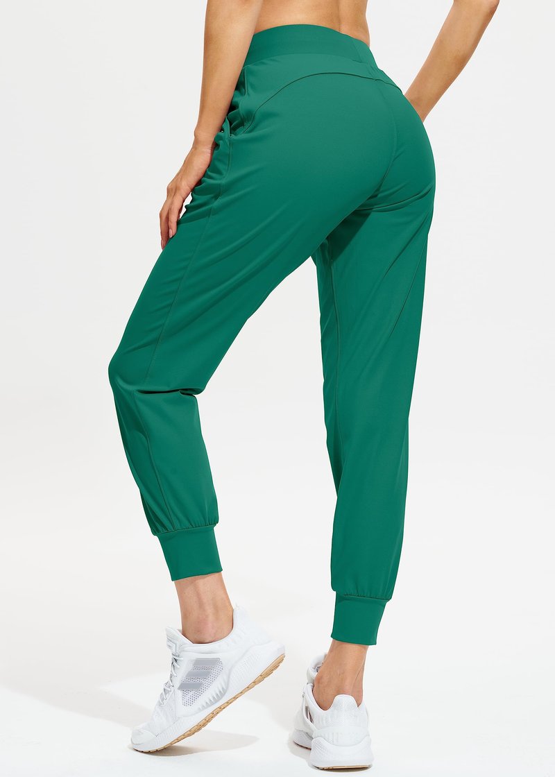 Libin Women's Joggers Pants Athletic Dance Sweatpants with Pockets Running Tapered Casual Pants for Workout,Lounge, Green M