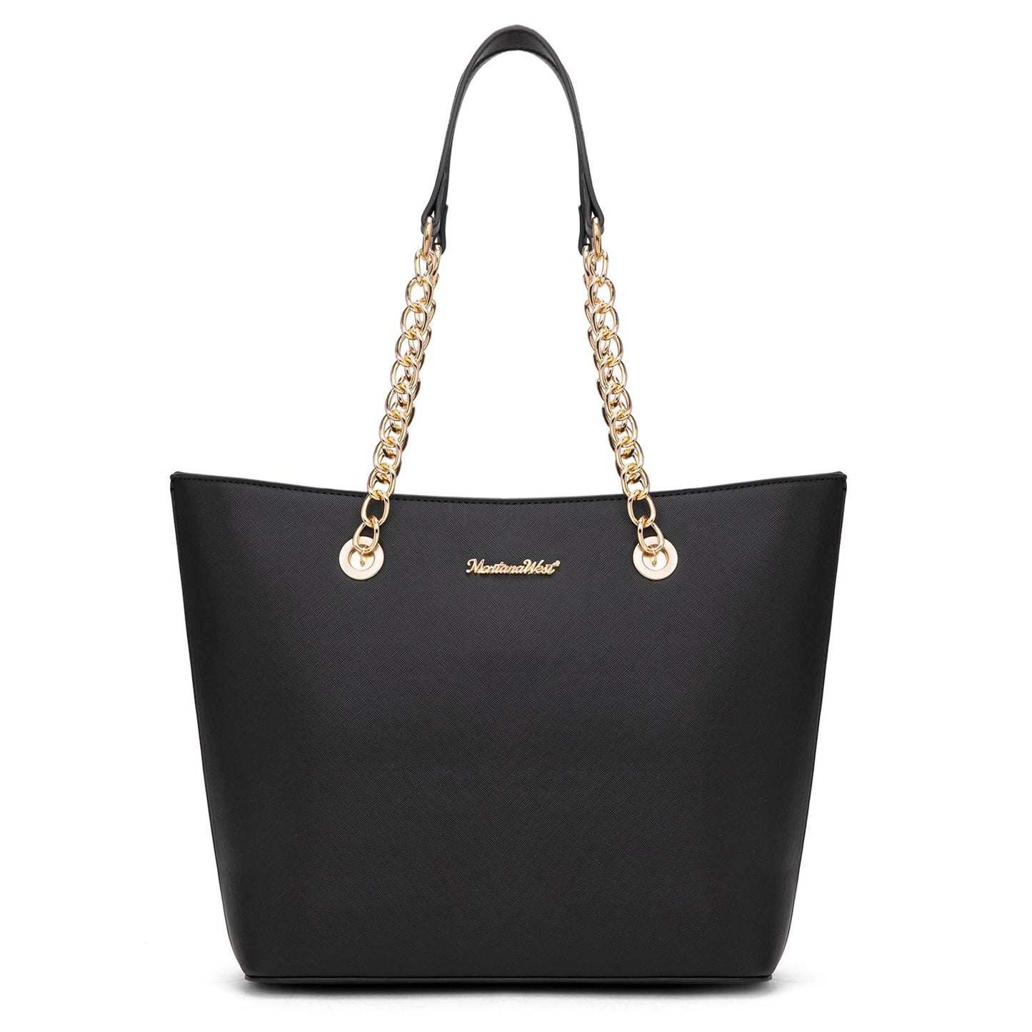 Montana West Tote Bag for Women Satchel Handbags, Ladies Top Handle Purse, B-black, M
