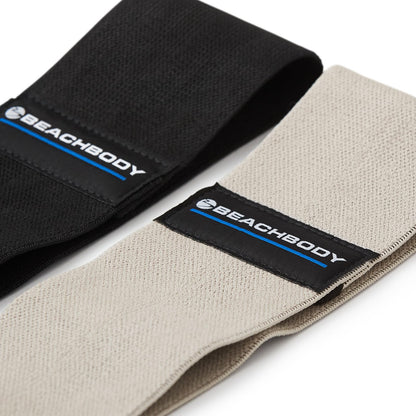 BODi Thick Resistance Bands, Home Gym Workout Equipment, Exercise Bands, Resistance Loops for Home Fitness, Yoga, Pilates, Stretching, Strength Training, Booty and Thigh Workouts, Set of 2 Black/Gray