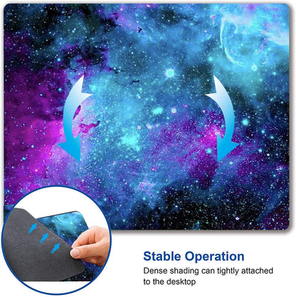 EASTSMOOTH Gaming Mouse Pad,Blue Purple Galaxy Nebula Universe Space Non-Slip Rubber Base Mouse Pads For Computers Laptop Office, 9.5X7.9X0.12 Inch(240Mm X 200Mm X 3Mm)