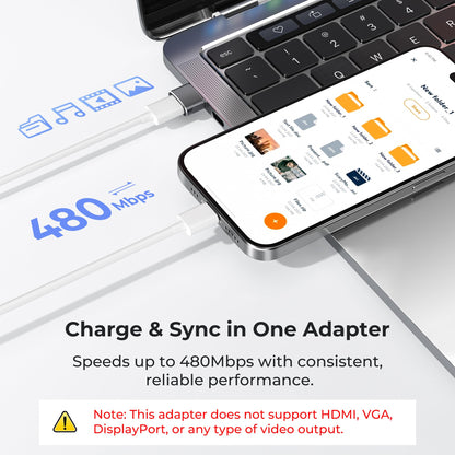 Basesailor iPhone 16 15 Pro Max Car Charger Adapter 4Pack,USB to USBC Adapter Type C Female to A Male Converter for Airpods 4,Apple Watch 10/iWatch,iPhone 14 13 Plus,iPad Mini 7,Samsung Galaxy S24 A54