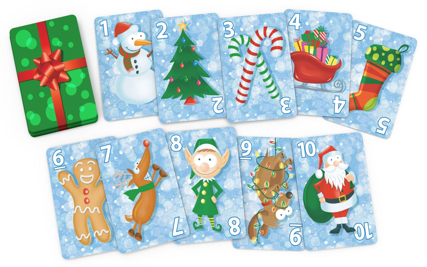 Santa Claus Go Fish – A Family Christmas Game for Kids Ages 4 & Up | Go Fish, Old Maid, and Slap Jack in One Deck (Holiday Stocking Stuffers, Gift for Boy or Girl, Fun Family Board Game Night)