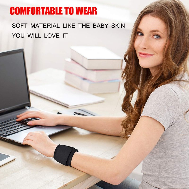 Wrist Brace Carpal Tunnel 2 Pack - Upgraded 18.3" Extra Long Wrist Support & Wrist Splint for Men & Women, Breathable Wrist Brace for Carpal Tunnel, Anti-Chafe Sport Wrist Wraps & Hand Brace for Arthritis Pain and Support, Weightlifting