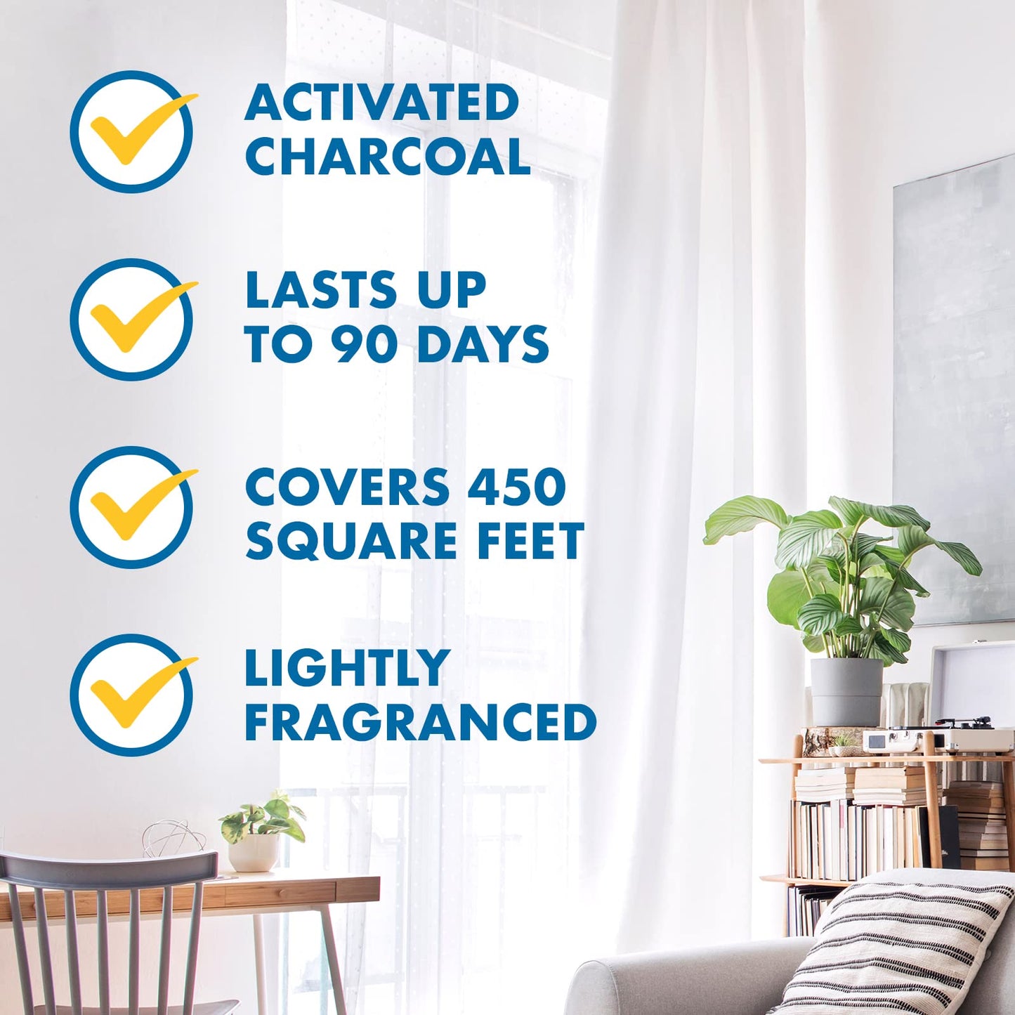 Gonzo Natural Magic Odor Air-Magnet with Activated Charcoal - 14 Ounce (2 Pack) - Odor Eliminator for Car Closet Bathroom and Pet Area Captures and Absorbs Smoke Odors